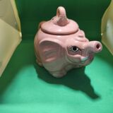 Pink porcelain elephant teapot