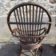 Pair of vintage rattan swivel chairs