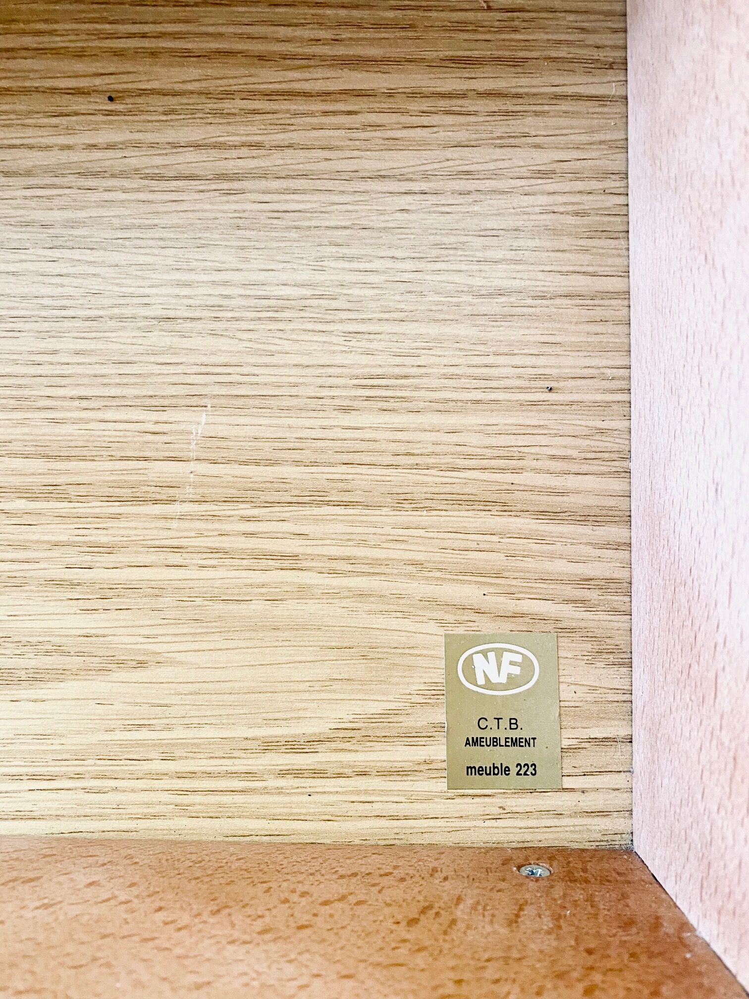 Commode moderniste années 70/80 en merisier plaqué