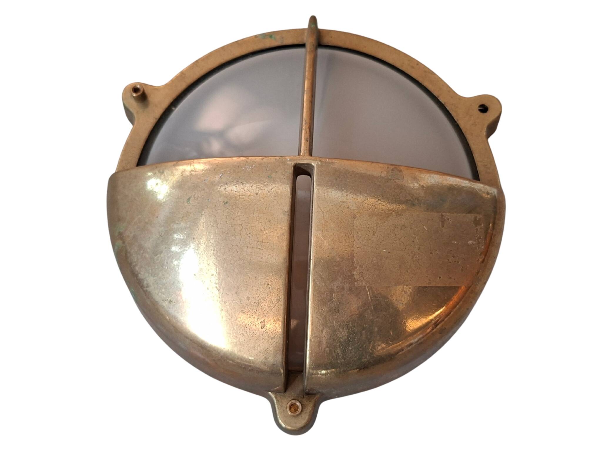 Lampada a Paratia Nautica Vintage in Ottone Massiccio – Stile Industriale A