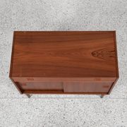 Midcentury Danish cabinet in teak with 1 drawer and 2 sliding doors 1960s