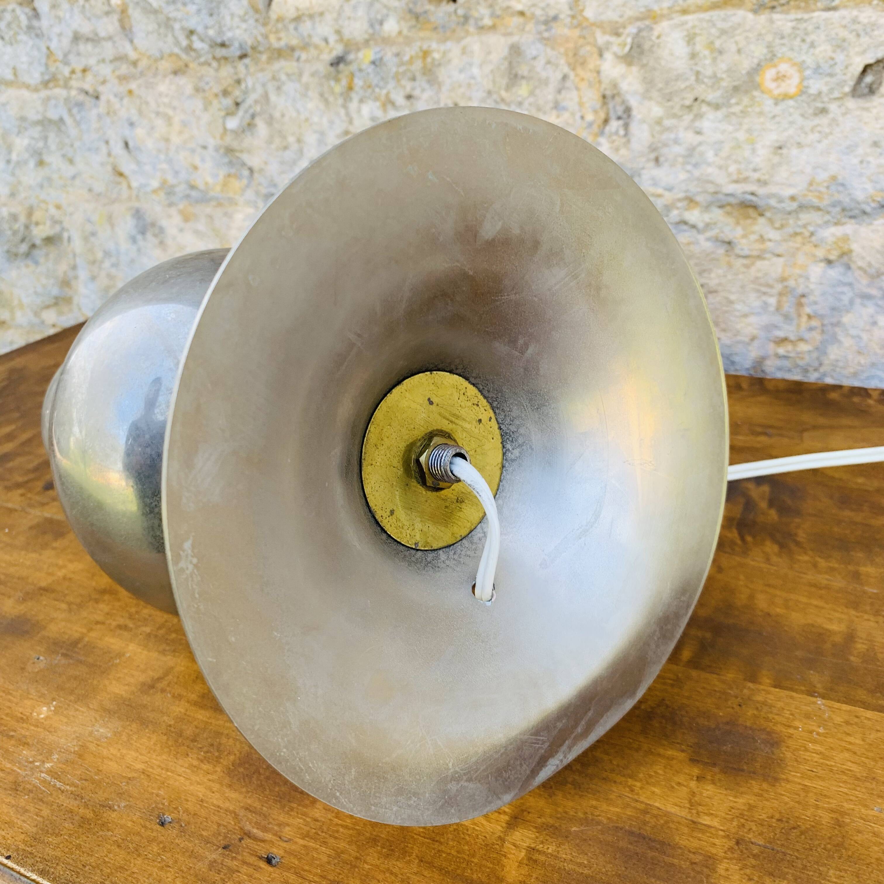 Table lamp chrome foot tulip 1970