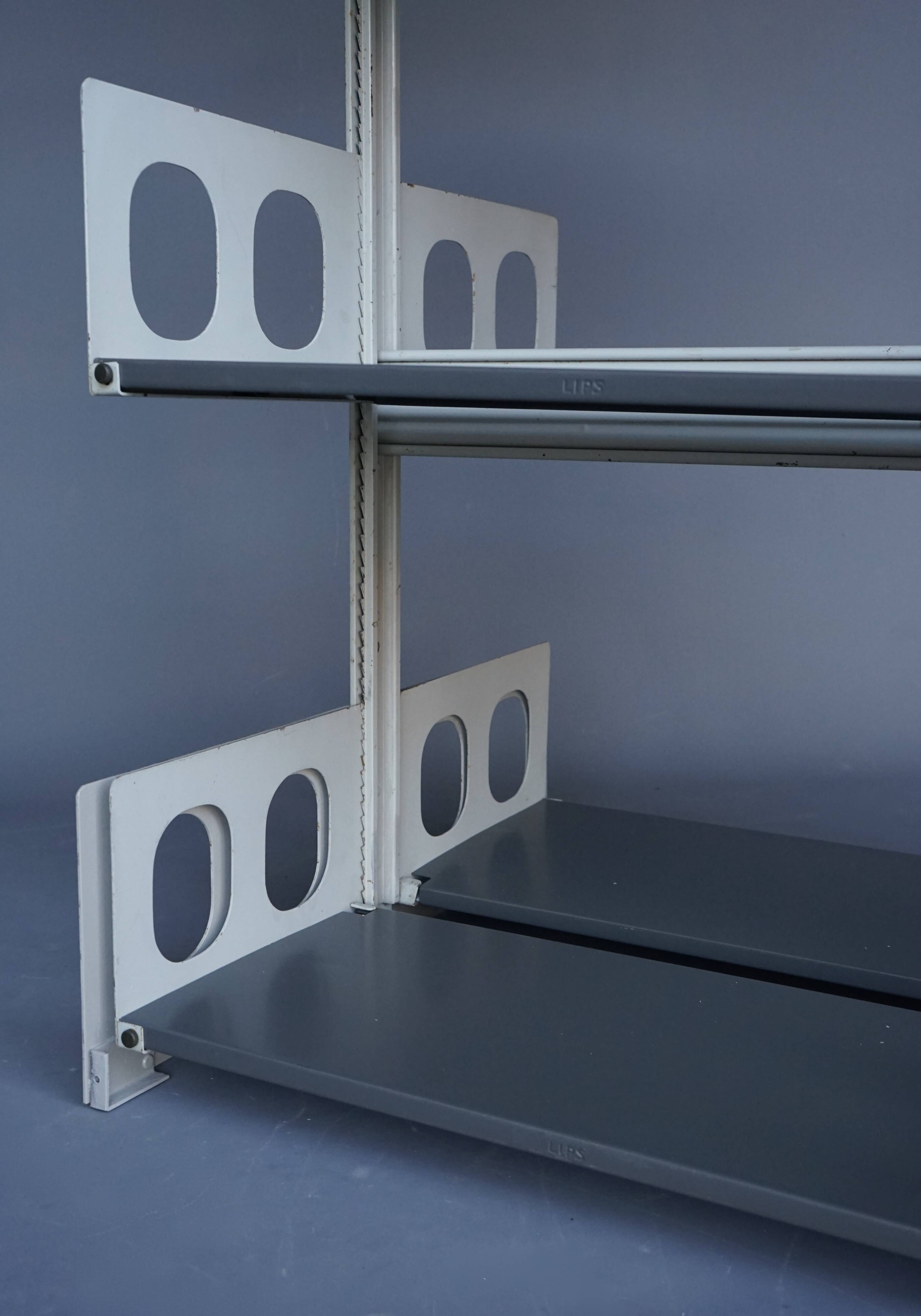 'Triennal' Industrial Shelving Unit from Lips Vago. 1950s