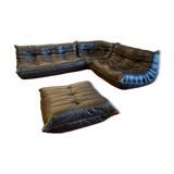 TOGO Canapé Set by Roset in black leather by Michel Ducaroy