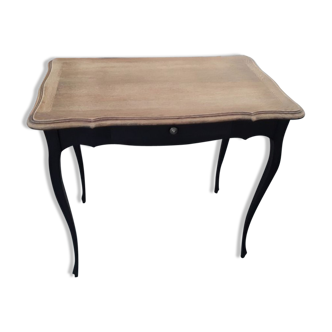 Table en chêne 1 tiroir pied peint en noir