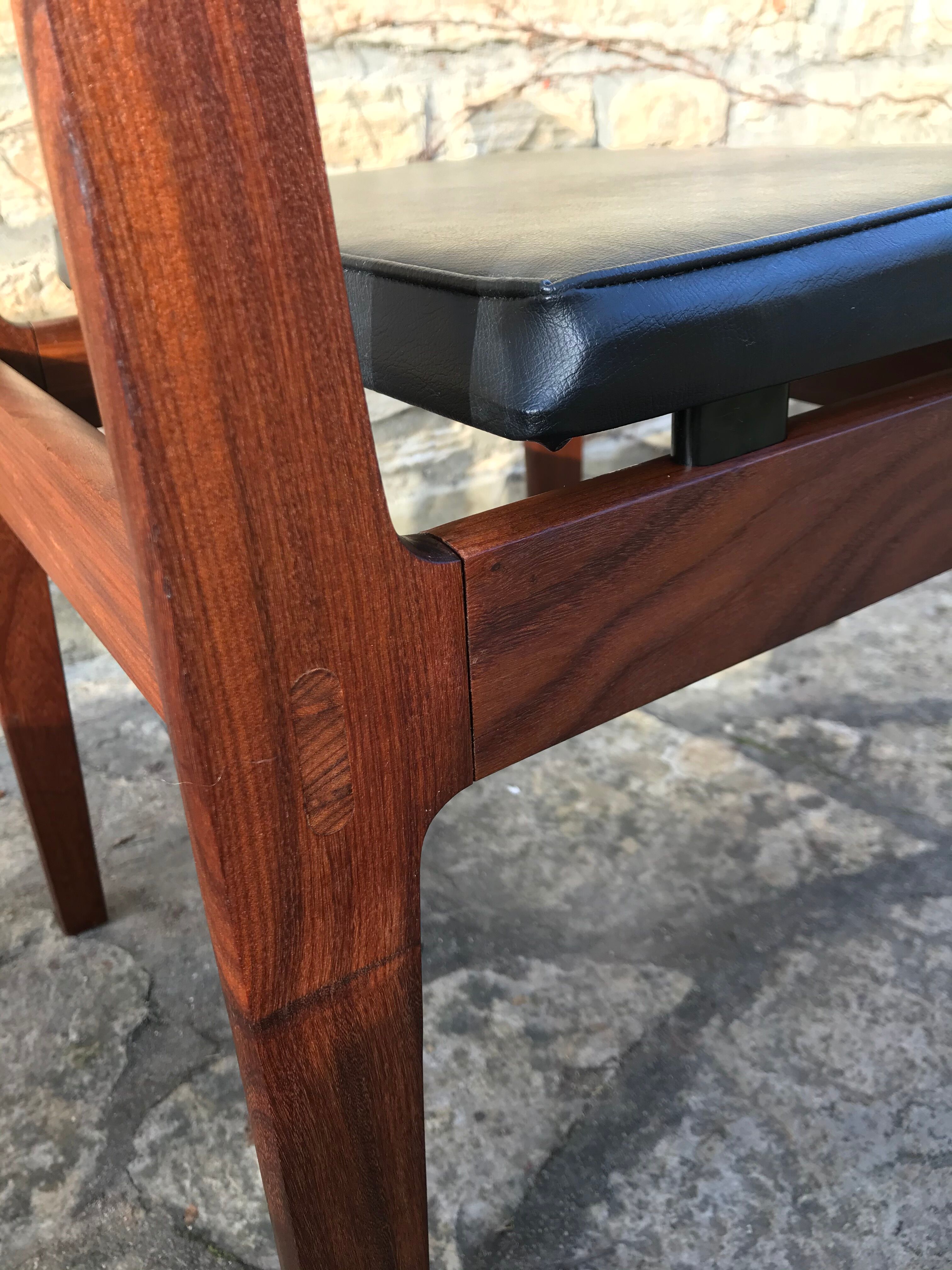 Wooden chair and skai