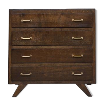 Former Vintage weekly ragsmaker 1950/1960 - retro - 4 drawers - compass feet - oak