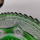 Saladier en cristal vert, première partie du XX ème siècle