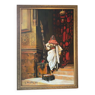 Orientalist painting signed Deutsch