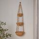 Panier suspendu tressé vintage