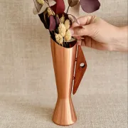 Dahlmann vase in copper, mid-century modern Scandinavian from the 50s/60s.