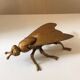 Cendrier vide poche Mouche abeille métal doré vintage