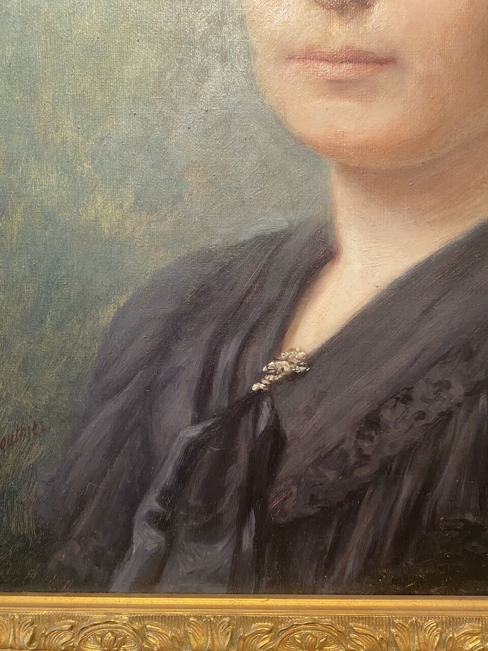 Portrait of a young woman, signed H Mouthier (1880-1975) and dated 1907