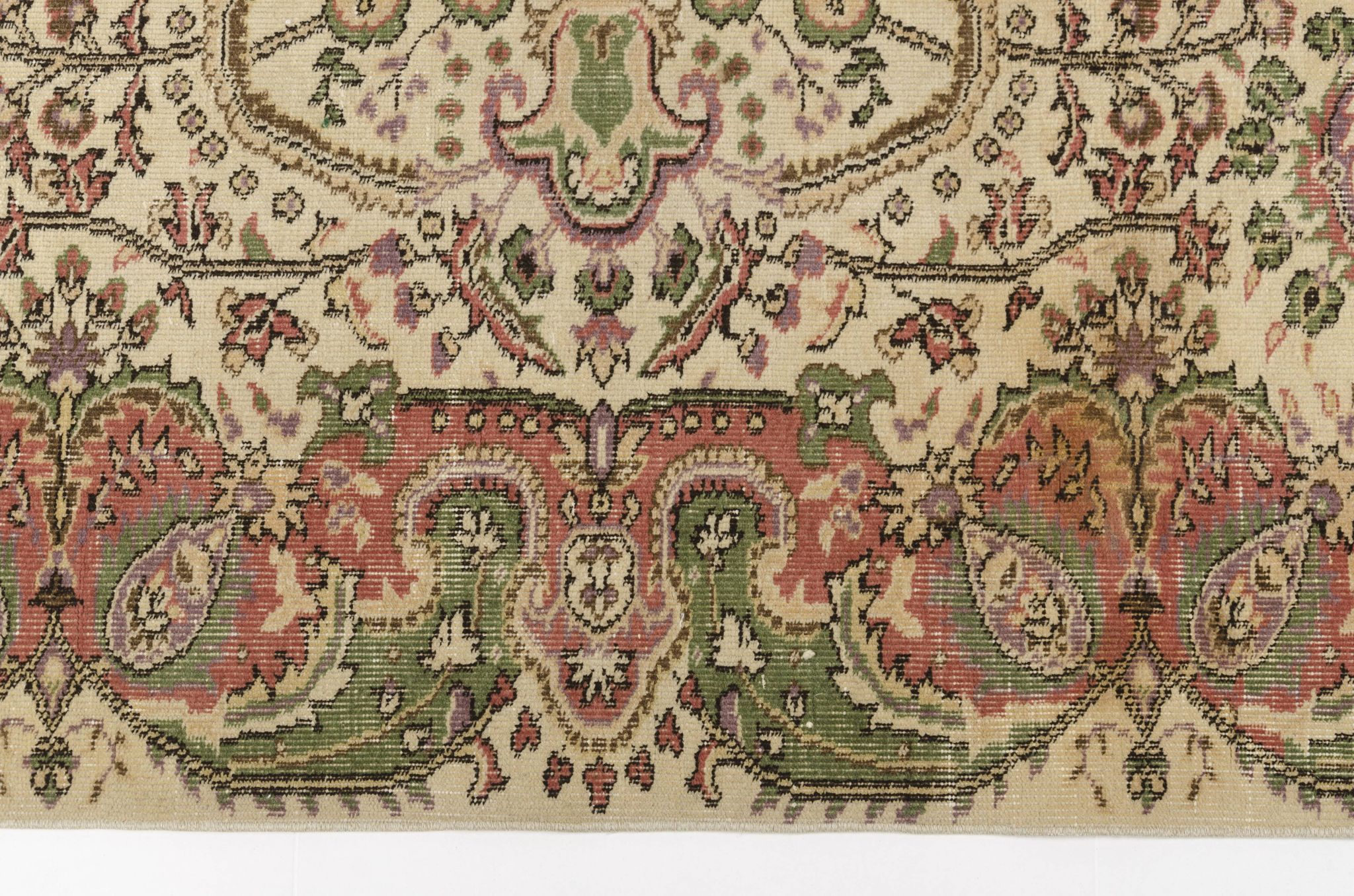 Tapis floral anatolien fait main
