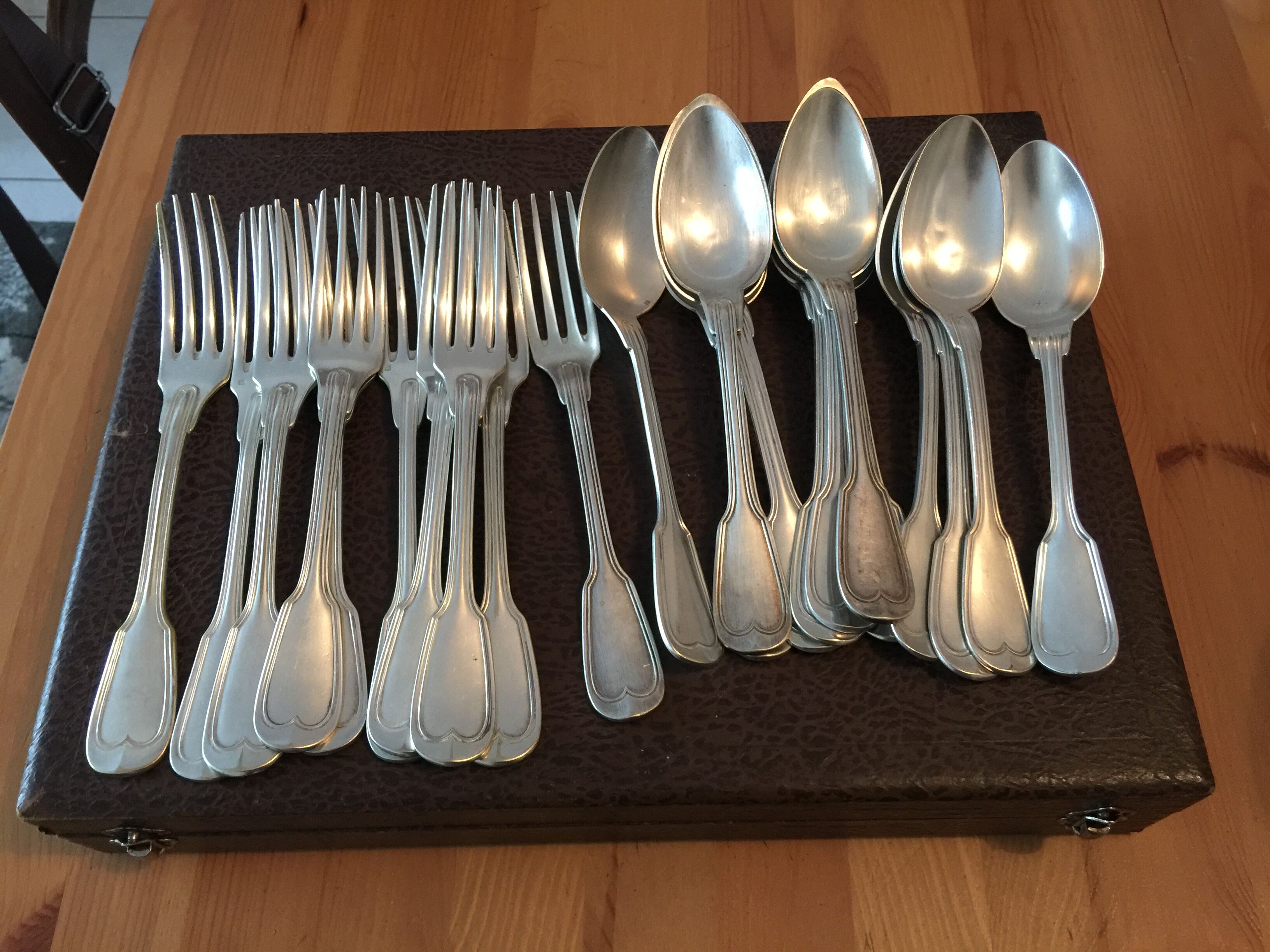 Chritofle cutlery in silver metal XX centuries