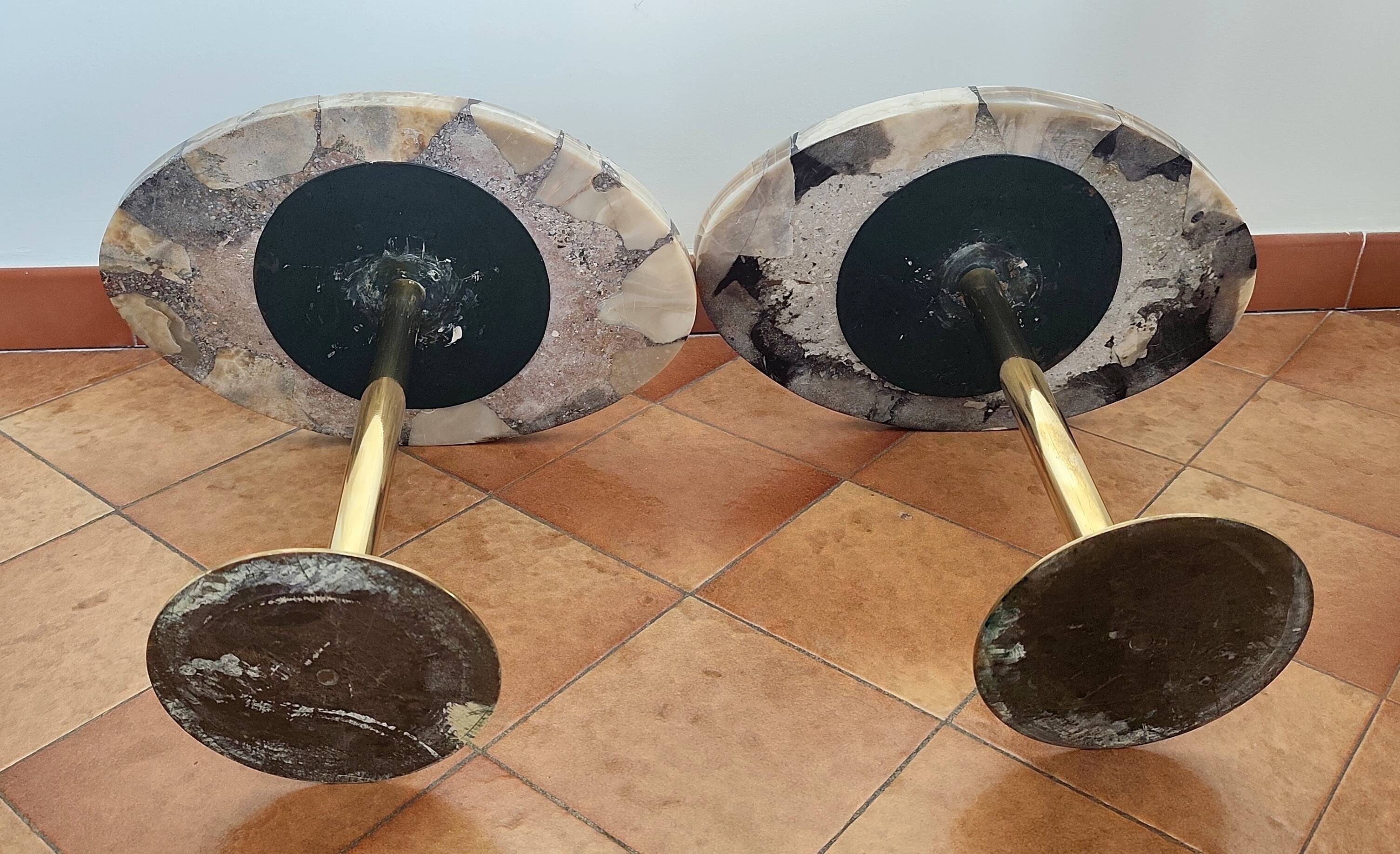 Set of 2 aragonite side tables – Unique pieces from Madagascar