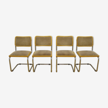 Series of 4 cesca B32 chairs by Marcel Breuer