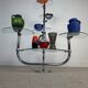 Art Deco shelf in glass and chrome metal