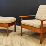 Mid century vintage armchair with footrest