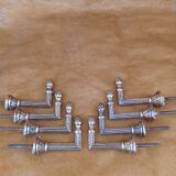 Set of 8 golden bronze tieback hooks