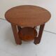 Table basse ronde en chêne Art Déco