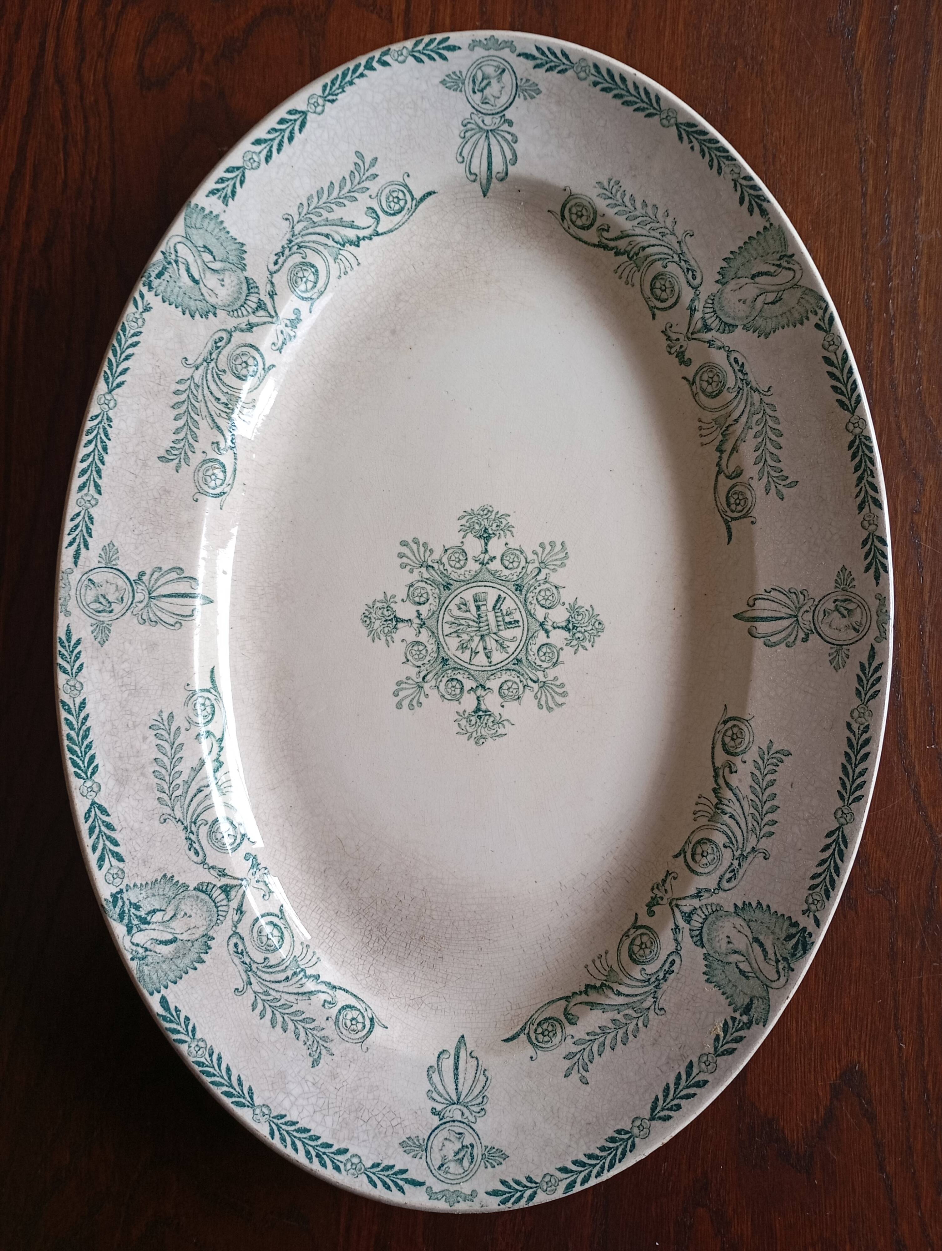 Oval ironstone dish "Compiègne" K&G Lunéville