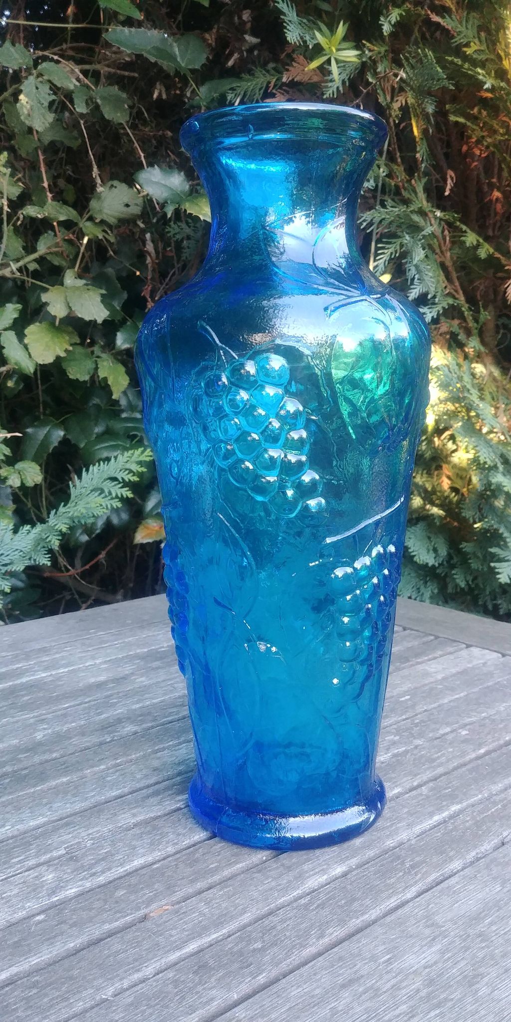 Glass vase from vintage Empoli glassworks 70s 80s