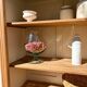 Raw wood display cabinet
