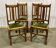 Suite de 4 chaises anglaises en chêne des années 30