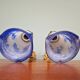 Pair of wall lights in bronze and marmoreal glass