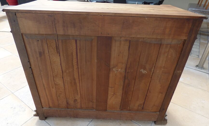 Antique low cabinet two doors two drawers in solid wood