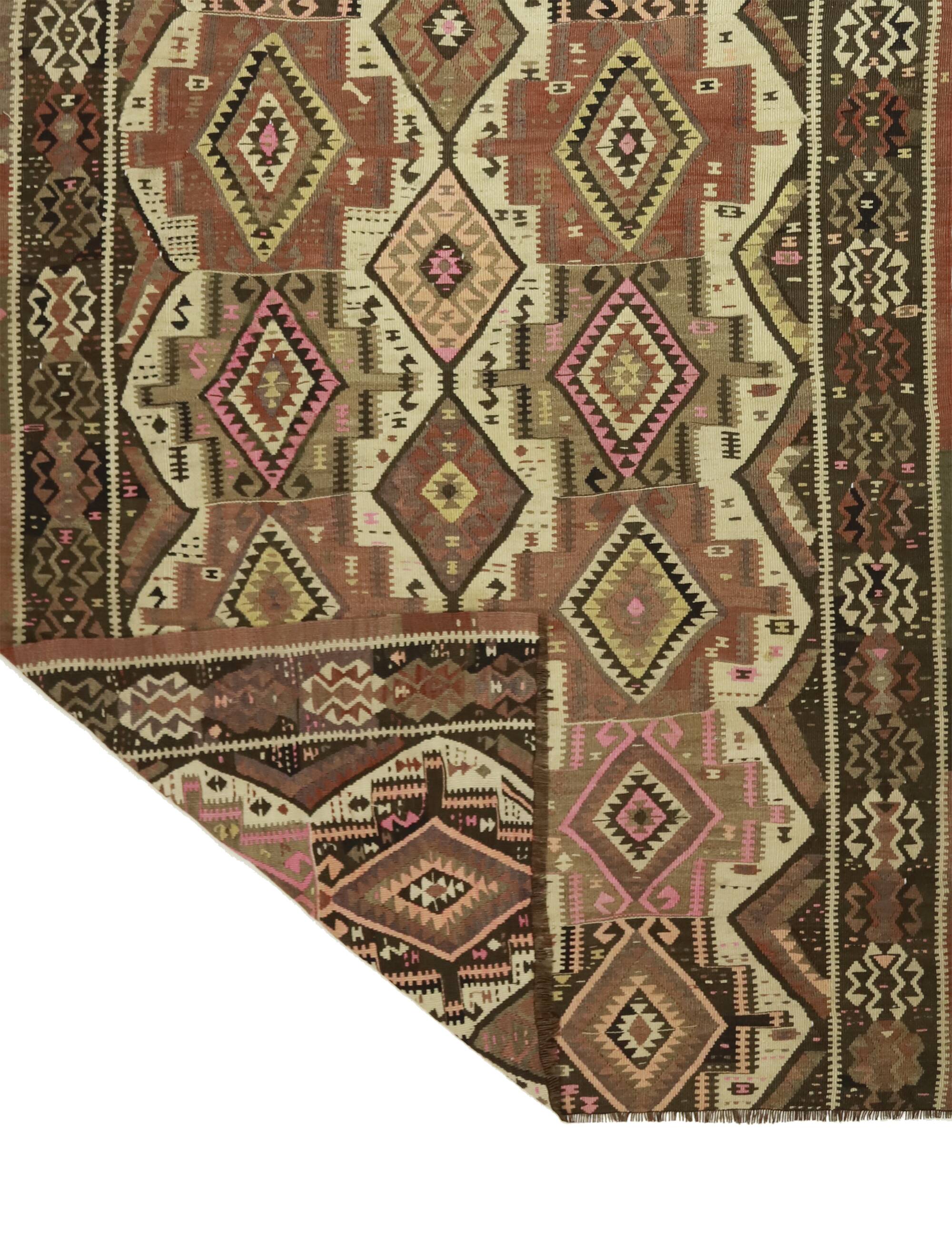 Kilim Kars Anatolia 168x360 cm Fertility Pattern Handwoven Vintage