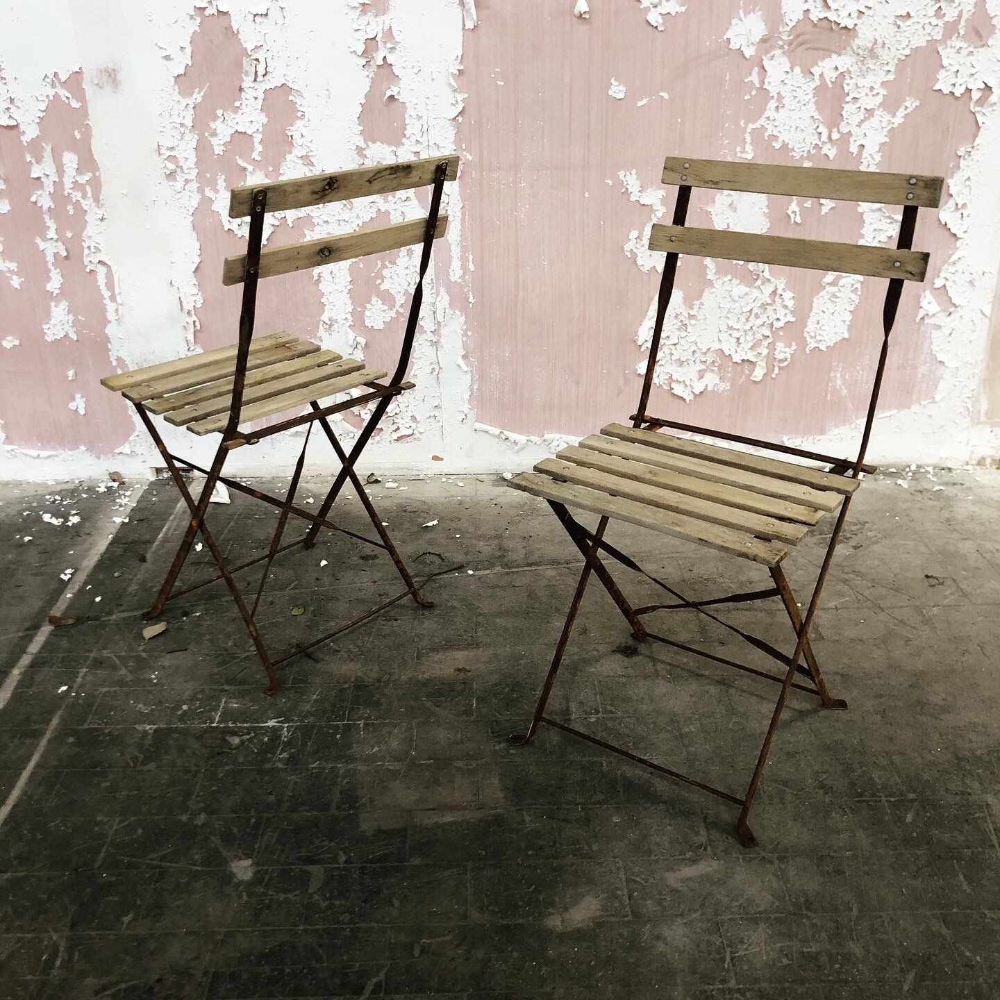 Pair of folding chairs