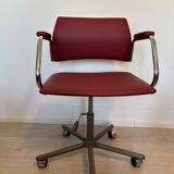 Fully Restored Cherry Office Desk Chair by Kovona, Czechoslovakia 1970’s