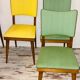 Suite of 5 vintage chair 50s