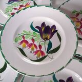 Dessert plates Terre de fer St Amand and Hamage Nord - Hand painted