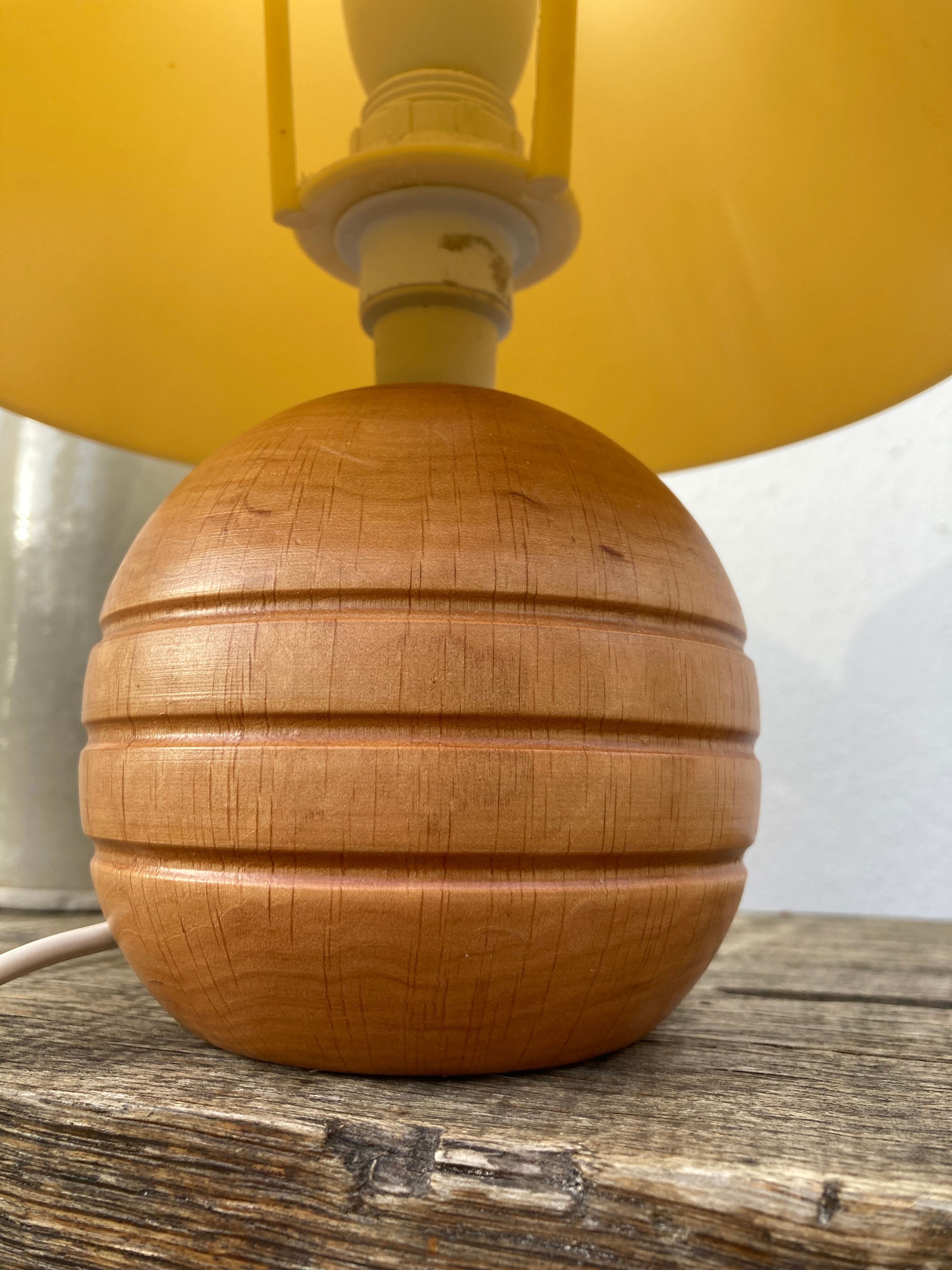 Wooden ball lamp 80s