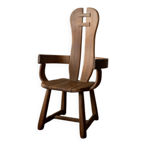 Fauteuil brutaliste en - dossier
