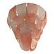 Contemporary Modern Sanded Pink "Petals"  Glass Chandelier