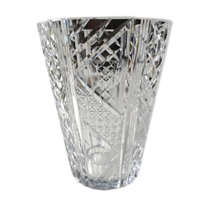 vase vintage à col évasé - cristal