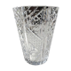 Vintage vase with flared neck in cut crystal - Decorated with geometric patterns / diamond braces