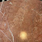 Terracotta marble coffee table and steel legs