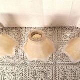 Suspensions Lustre ceiling light Opaline glass France POP 1960 Decoration reduced