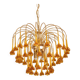Marilyn Monroe, Orange Murano Glass Flowers Drops Chandelier, 1970s