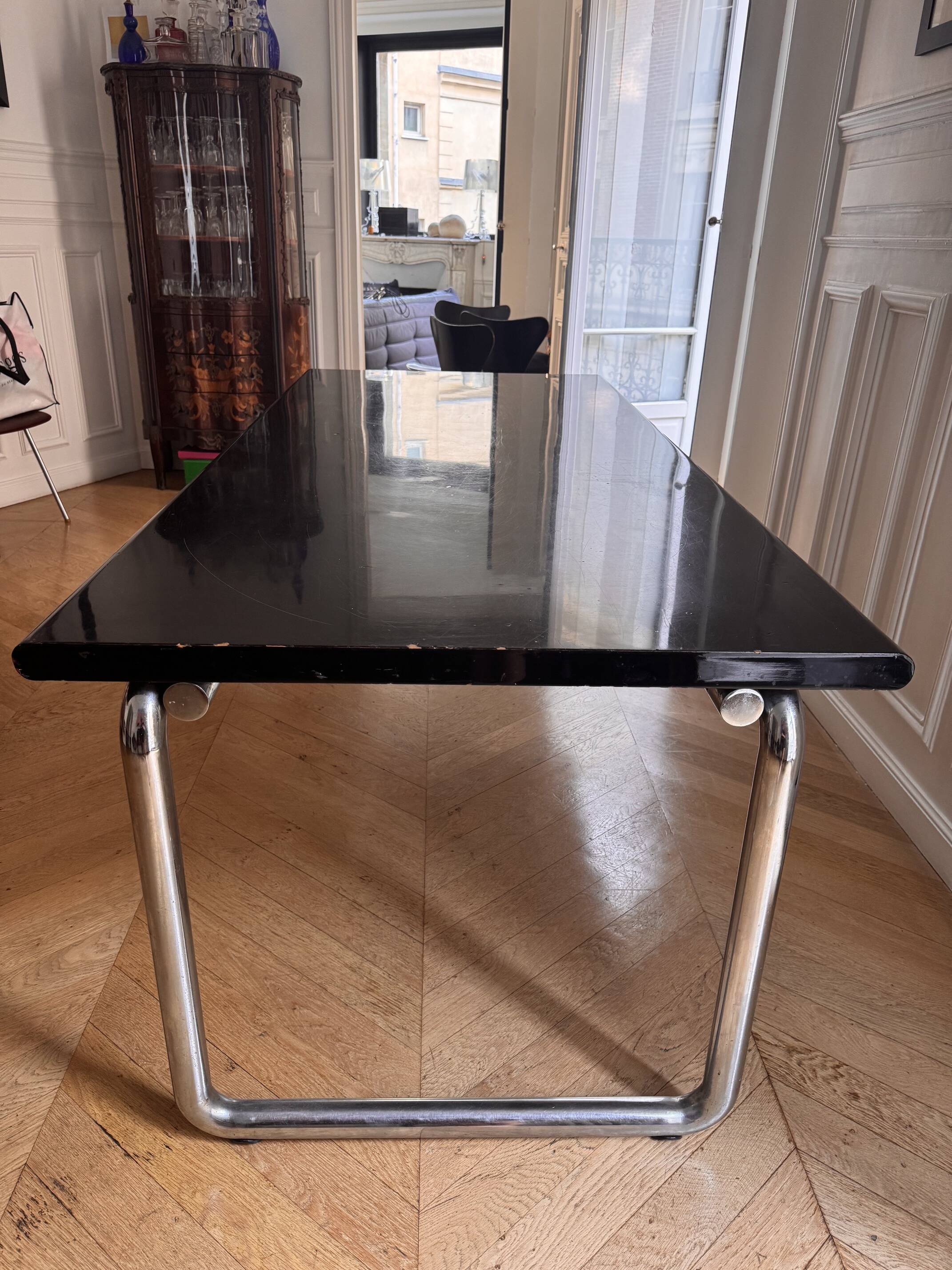 Black lacquered table - approximately 1970