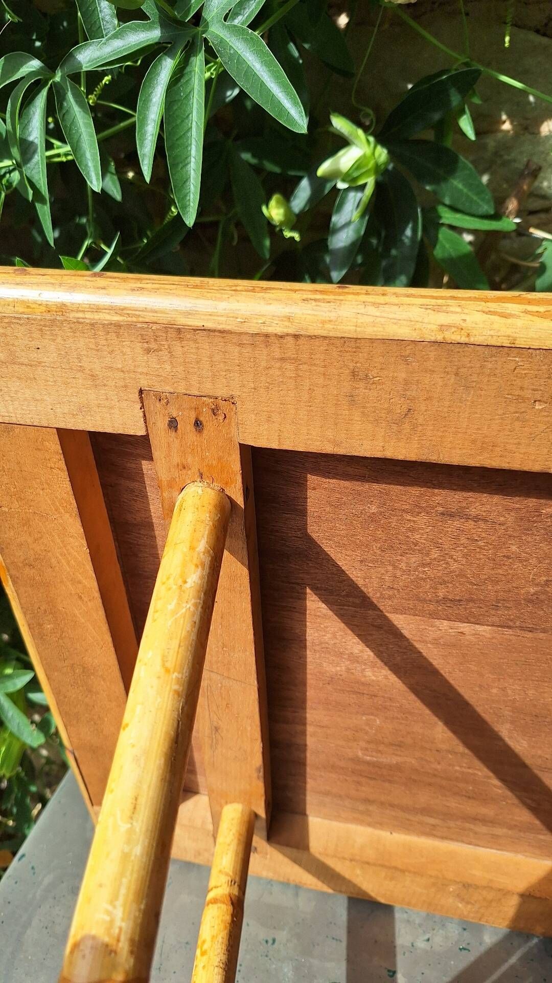 Rattan side table