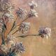 Oil on canvas still life with chrysanthemums