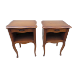 Pair of vintage oak bedside tables