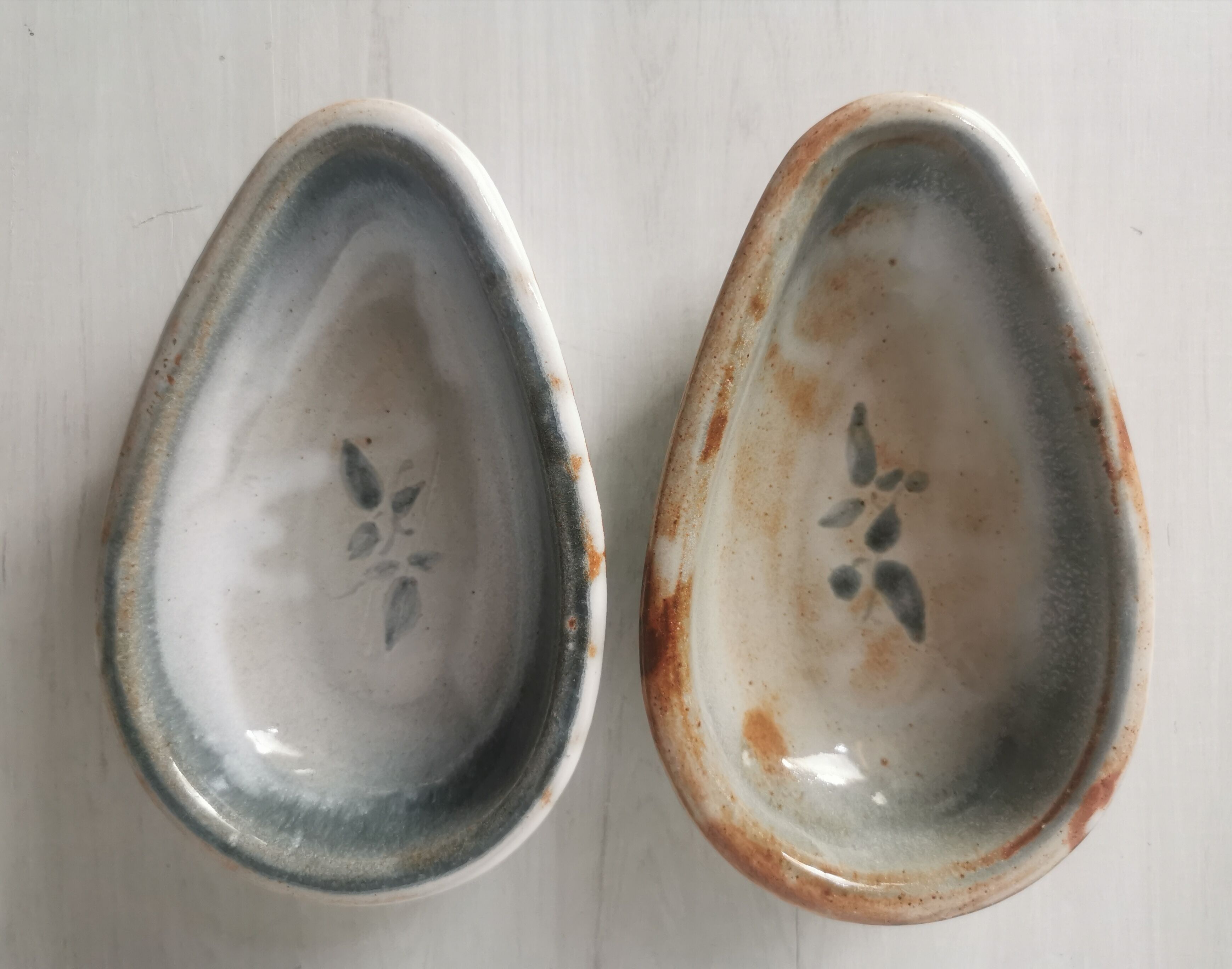 Glazed sandstone avocado cups ponce sur loir