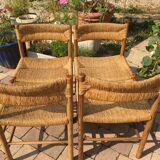 Lot of 4 chairs Dordogne of Robert Sentou 1960